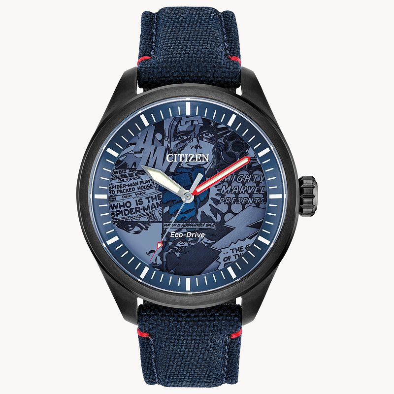Citizen Marvel Heroes Eco Drive Blue Dial Stainless Steel Watch